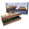 Image de Echiquier Pliant De Voyage Professor Puzzle Bois Marron 25 Cm Roi 44 Mm