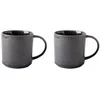 Image de Lot de 2 mugs en grès - noir - Charbon