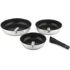 Image de LAGUIOLE CUISSON - Set de 3 poêles inox amovible 20/24/28cm antiadhésif - Réactif
