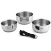 Image de FAUCHON ART DE LA TABLE - 3 casseroles 16/18/20 cm amovible inox 18/8 induction
