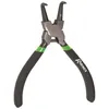 Image de Pince à circlips - Ribitech - Courbée 160mm - Acier carbone #45 - Finition noire satinée - Poignées antiglisse