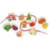 Image de Perles à Enfiler - Thème Potager - Jouet dÉveil - 11 Perles en Bois Enfant + 2 Cordons - Jouet en Bois FSC - Dès 24 Mois