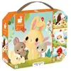 Image de Lot De 4 Puzzles Progressifs Animaux De La Ferme Carton Multicolore Janod