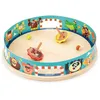 Image de Toupies Arena Applepop - Jeu dAdresse - 1 Arène + 2 Toupies avec Lanceurs + 2 Billes en Verre - en Bois FSC - Dès 4 ans