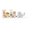 Image de Petit train escargot à tirer - formes à empiler et hochet amovible