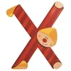 Image de JANOD Lettre décorative Clown X en bois