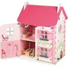 Image de Maison De Poupées Juratoys-janod Mademoiselle 41 X 30 X 54 Cm Rose Mdf Merisier