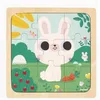 Image de Puzzle en bois Lapin Blanc - JANOD - Pour enfants dès 18 mois - 9 pièces - Thème Animaux