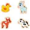 Image de Janod Casse-tête 4 Puzzles 2-3-4-5 Pièces Cour De Ferme