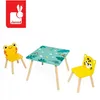 Image de Table tropicale en bois JANOD - 1 table et 2 chaises - Décoration chambre denfant - Dès 3 ans