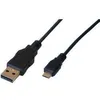 Image de MCL Câble transfert de données MC922AHB-2M - 2 m USB - 4 aiguilles Type A Mâle USB - 5 Aiguilles Micro Type B Mâle USB