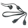 Image de MCL Cordon secteur 2 Pôles + Terre / 2 x IEC C13 - 3 m