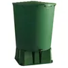 Image de Récupérateur deau de pluie rond 500 L + Socle + Kit collecteur - Vert - BelliJardin