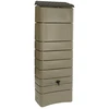 Image de Récupérateur À Eau Mural 300l Taupe - Couvercle, Robinet, Fixation Et Kit Chéneau