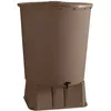 Image de Récupérateur D'eau De Pluie Rond 500 L + Socle + Kit Collecteur - Taupe -