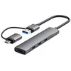 Image de DLH - concentrateur (hub) - USB-C (M) / USB-A (M) avec USB-C (F) - 4 ports