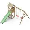 Image de Aire De Jeu Extérieur En Bois - 1 Toboggan + 2 Balançoires - 348x284x188cm - Ambroise