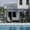 Image de Pergola Bioclimatique - Ombréa - Autoportante - 4x4m - Anthracite Blanc - Elmo - 400x400x258 Cm