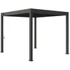 Image de Pergola bioclimatique - OMBREA - Autoportante - 300x300xH.258cm - Lames doubles orientables - Anthracite