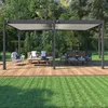 Image de Pergola Bioclimatique - Ombréa - Autoportante - 4x8m - Anthracite Blanc - Vs - 400x800x258 Cm
