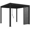 Image de Brise vue bioclimatic ombréa avec lames horizontales fixes 1 m anthracite 15-738508