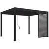 Image de Panneau Brise-vue Ventelles Horizontales 1,3m Ombréa - Anthracite