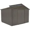 Image de Abri Jardin Métal - Aspect Bois Vieilli 9384 - 7,25 M²- Gris