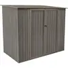 Image de Abri Jardin Métal - Aspect Bois Vieilli 75 - 3,17 M²- Gris