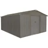 Image de Abri de jardin - CHALET & JARDIN - 10x14m - Métal imitation bois vieilli - Gris