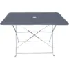 Image de Table Rectangulaire D'extérieur Pliante Bistro En Acier - Gris
