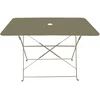 Image de Table Rectangulaire D'extérieur Pliante Bistro En Acier - Taupe