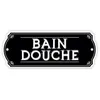 Image de Plaque porte - Décoration murale - Métal - Noir - Style urbain - Pour salle de bain