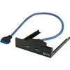 Image de Mgs33 panneau frontal 3.5 2 ports USB v3.0 Noir Connectland