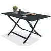 Image de Table De Jardin De Repas Dcb Garden Marius Rectangulaire Gris Anthracite 4/6 Per