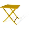 Image de Guéridon de jardin pliant MARIUS (70x70 cm) en aluminium - JAUNE MOUTARDE