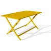Image de Table de jardin pliante MARIUS (140x80 cm) en aluminium - MOUTARDE