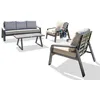 Image de Salon bas de jardin - Gris anthracite - Aluminium - 5 places - Ibiza