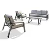 Image de Salon de jardin 5 places ibiza 190cm noir