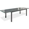 Image de Table de jardin - Gris anthracite - Aluminium / plateau en verre - 200/300 x 100 cm - Tolede