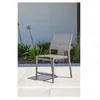 Image de Chaise de jardin empilable STOCKHOLM en textilène et aluminium - GRIS ANTHRACITE