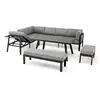 Image de Ensemble repas de jardin 9 places antalya 213cm gris anthracite DCB3700286485443