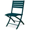 Image de Chaise de jardin pliante en aluminium - Bleu canard - MARIUS