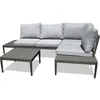 Image de Salon dangle de jardin ANKARA 4 places en aluminium - NOIR