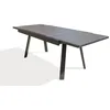 Image de Table de jardin STOCKHOLM (150/225x96 cm) en aluminium avec rallonge intégrée - GRIS ANTHRACITE