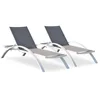 Image de Lot De 2 Bains De Soleil "barcelona" 195cm Blanc
