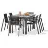 Image de Ensemble repas de jardin 6 places en aluminium - Gris anthracite - VENISE