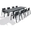 Image de Ensemble repas de jardin 8 places en aluminium - Gris anthracite - MIAMI