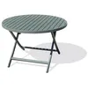 Image de Table de jardin ronde pliante en aluminium - Kaki - MARIUS