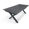Image de Table De Jardin - Gris Anthracite - Aluminium / Céramique Sur Verre - 180/240 X 100 Cm - Floride