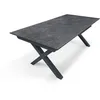 Image de Table de jardin - Gris anthracite - Aluminium / céramique sur verre - 180/240 x 100 cm - Floride